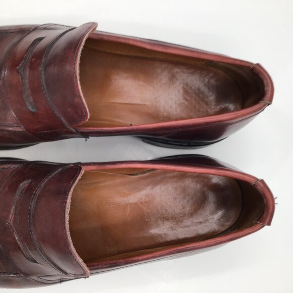 Allen Edmonds Ascher Penny Loafers Men's 11 D Dark Brown Leather Made in the USA - Picture 10 of 13